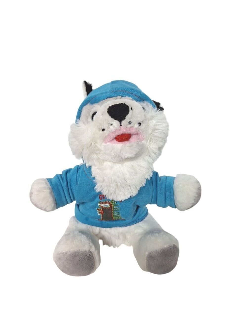 Teddy Mountain Husky Dog Plush Blue Hoodie 9 Inch